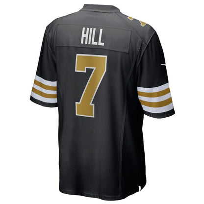NO.Saints #7 Taysom Hill Player Black Alternate Game Football Jerseys