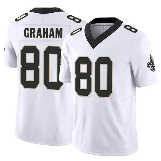 NO.Saints #80 Jimmy Graham Player White Vapor F.U.S.E. Limited Football Jerseys