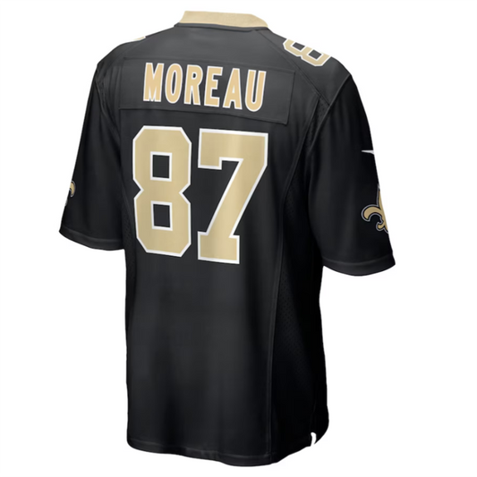 NO.Saints #87 Foster Moreau Player Black Game Football Jerseys