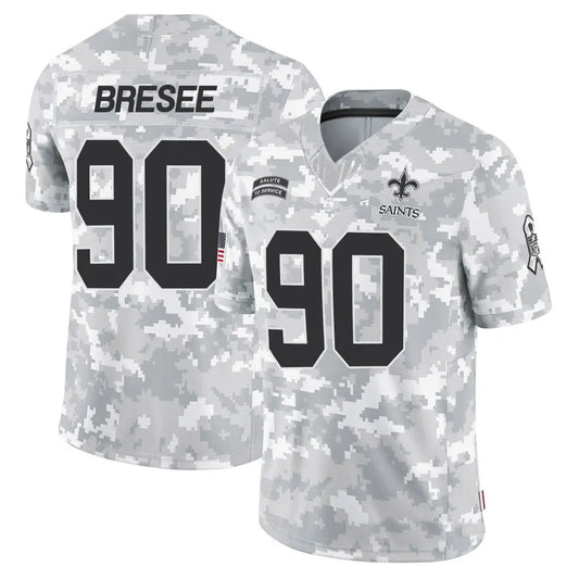 NO.Saints #90 Bryan Bresee Player Arctic Camo Salute to Service Limited Football Jerseys
