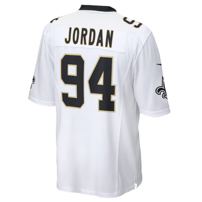 #94 Cameron Jordan Player NO.Saints White Game Football Jerseys