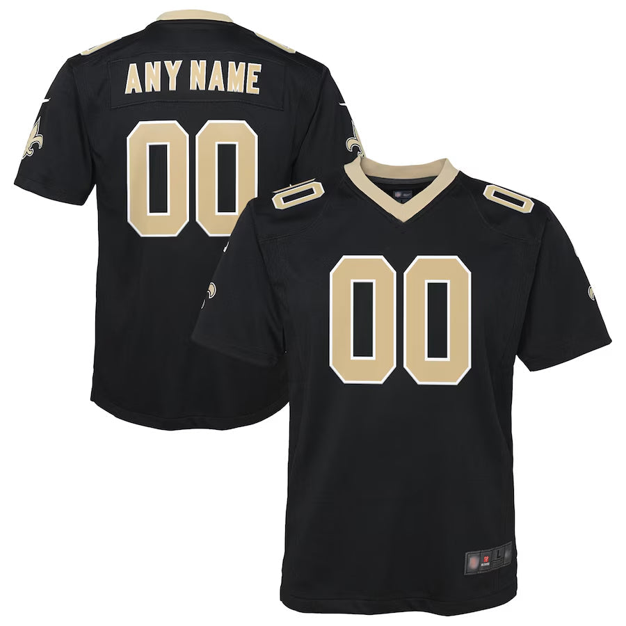 NO.Saints Home Game Football Jerseys - Black - Custom