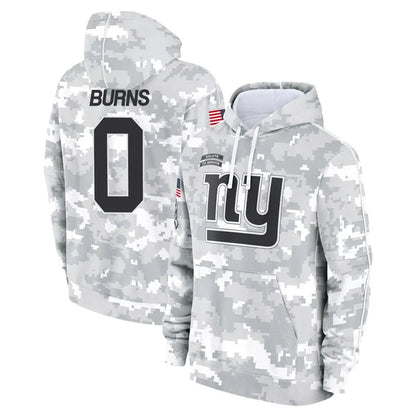 NY.Giants #0 Brian Burns Player Arctic Camo Salute to Service Hoodies Football Jerseys