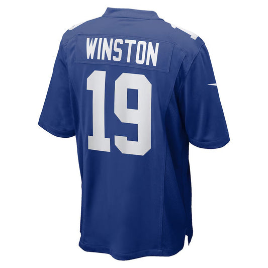 NY.Giants #19 Jameis Winston Royal Team Game Stitched American Football Jerseys