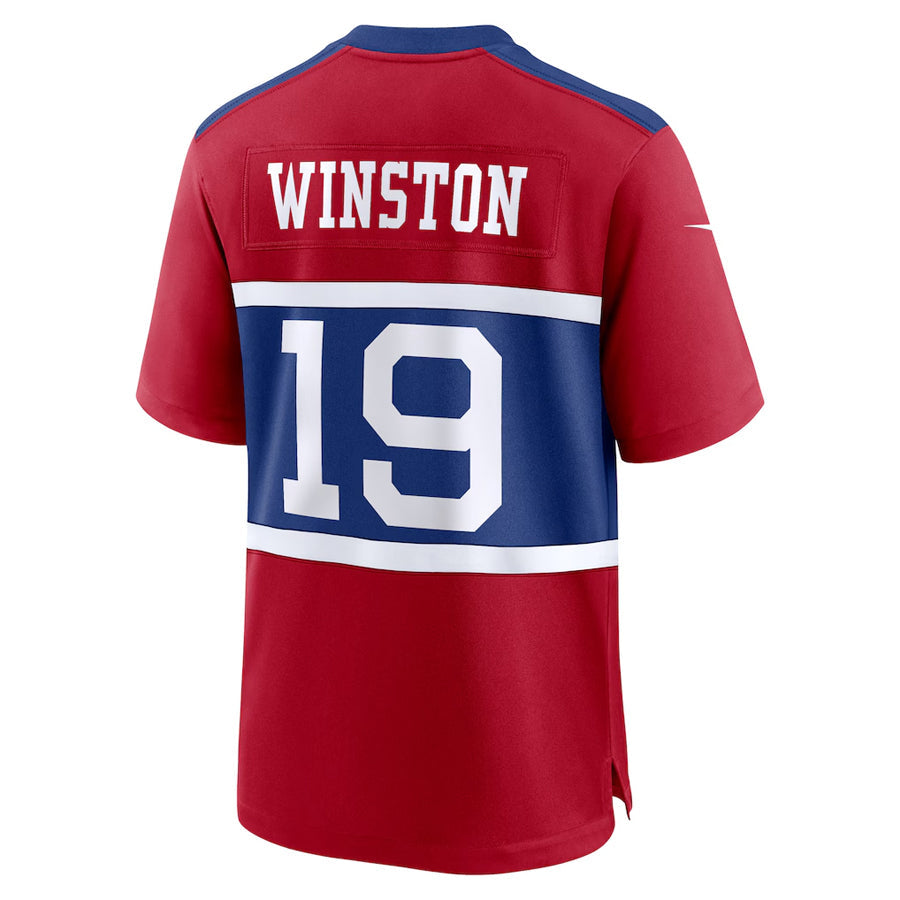 NY.Giants #19 Jameis Winston Player Red Home Game Football Jerseys