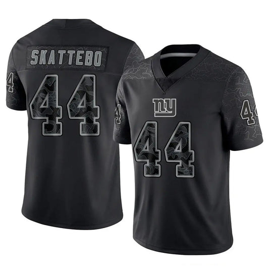 NY.Giants #44 Cam Skattebo Player Black RFLCTV Limited Football Jerseys