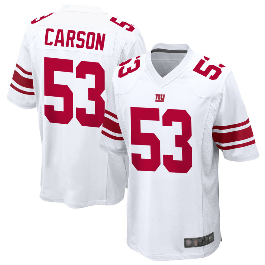 NY.Giants #53 Harry Carson Player White Home Game Football Jerseys