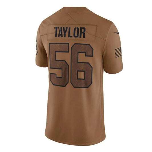 #56 Lawrence Taylor Player NY.Giants Brown Salute To Service Limited Football Jerseys