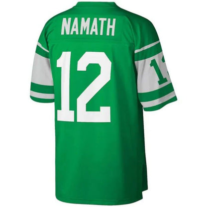 NY.Jets #12 Joe Namath Player Mitchell & Ness Kelly Green Legacy Replica Jersey Stitched American Football Jerseys