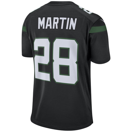 NY.Jets #28 Curtis Martin Player Black Game Football Jerseys