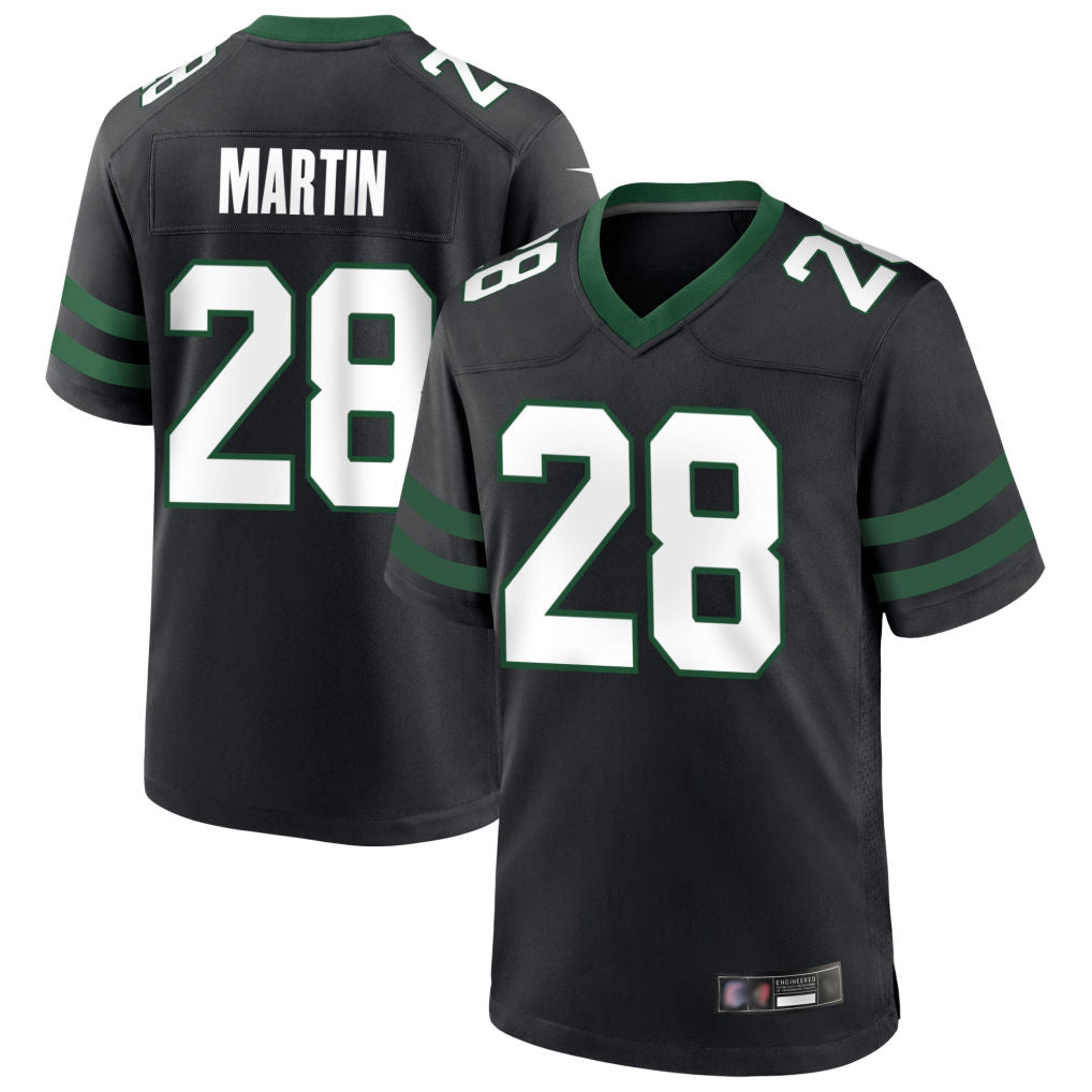 NY.Jets #28 Curtis Martin Player Black Home Game Football Jerseys
