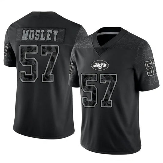 NY.Jets #57 C.J. Mosley Player Black REFLECTIVE Limited Football Jerseys
