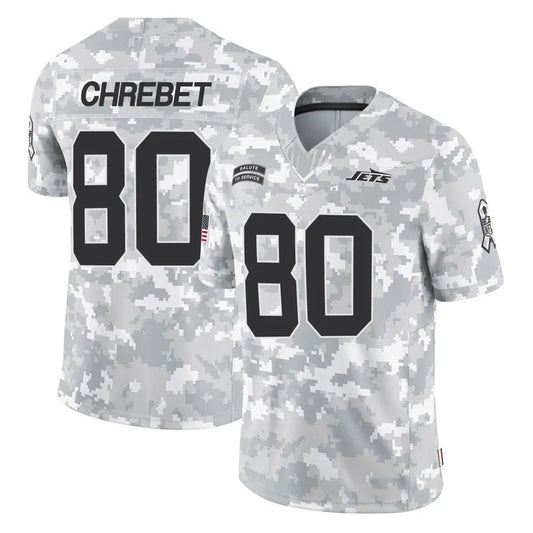 NY.Jets #80 Wayne Chrebet Player Arctic Camo Salute to Service Limited Football Jerseys