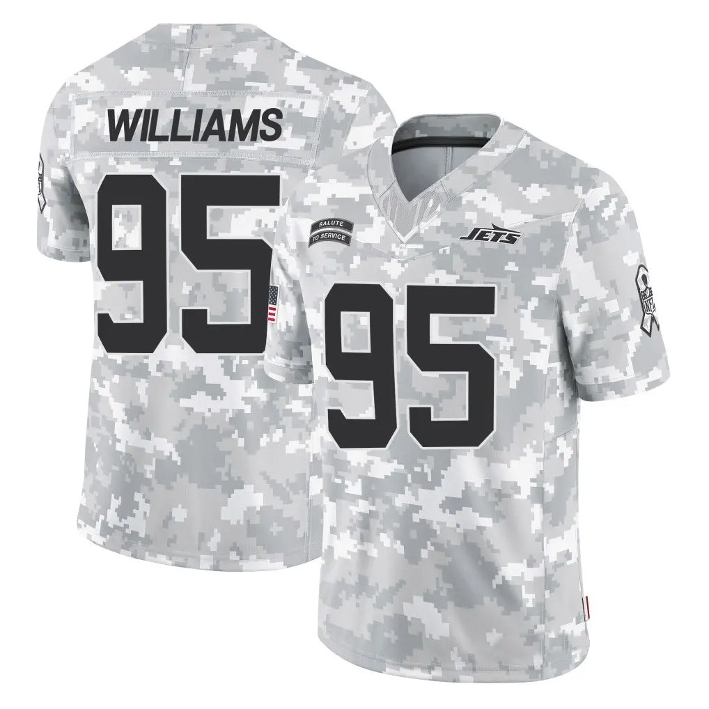 NY.Jets #95 Quinnen Williams Player Arctic Camo Salute to Service Limited Football Jerseys