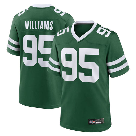 NY.Jets Home Game Football Jerseys - Gotham Green - #95 Quinnen Williams Player