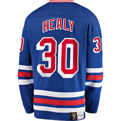 NY.Rangers #30 Glenn Healy Fanatics Premier Breakaway Retired Player Jersey - Blue Stitched American Hockey Jerseys