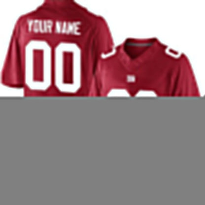 Custom NY.Giants Red Limited Jersey Stitched American Football Jerseys