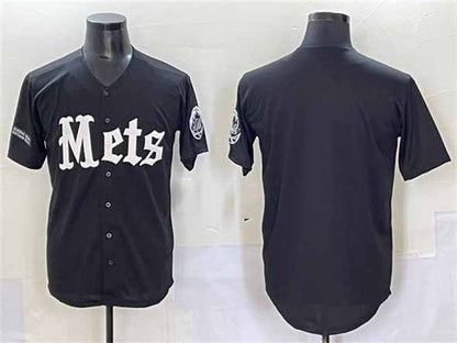 New York Mets Blank Black 'Gotham Gothic Edition' Vapor Premier Limited Stitched Baseball Jersey