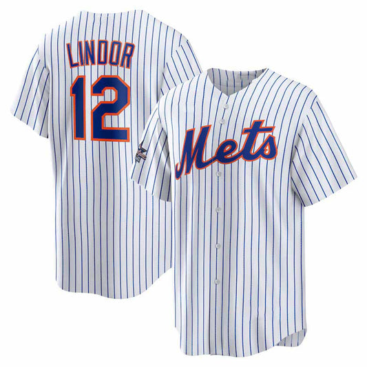 New York Mets #12 Francisco Lindor 2025 All-Star Game Home Replica Player Jersey - White Stitched Baseball Jersey