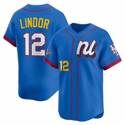 New York Mets #12 Francisco Lindor National League 2025 All-Star Edition Limited Player Jersey - Blue Baseball Jersey