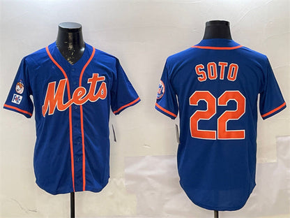 New York Mets #22 Juan Soto Royal 2025 Spring Training Alternate Limited Stitched Baseball Jersey