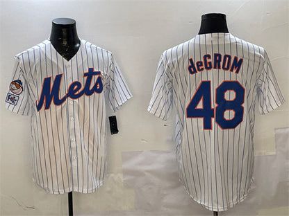New York Mets #48 Jacob DeGrom White 2025 Spring Training Cool Base Stitched Baseball Jersey