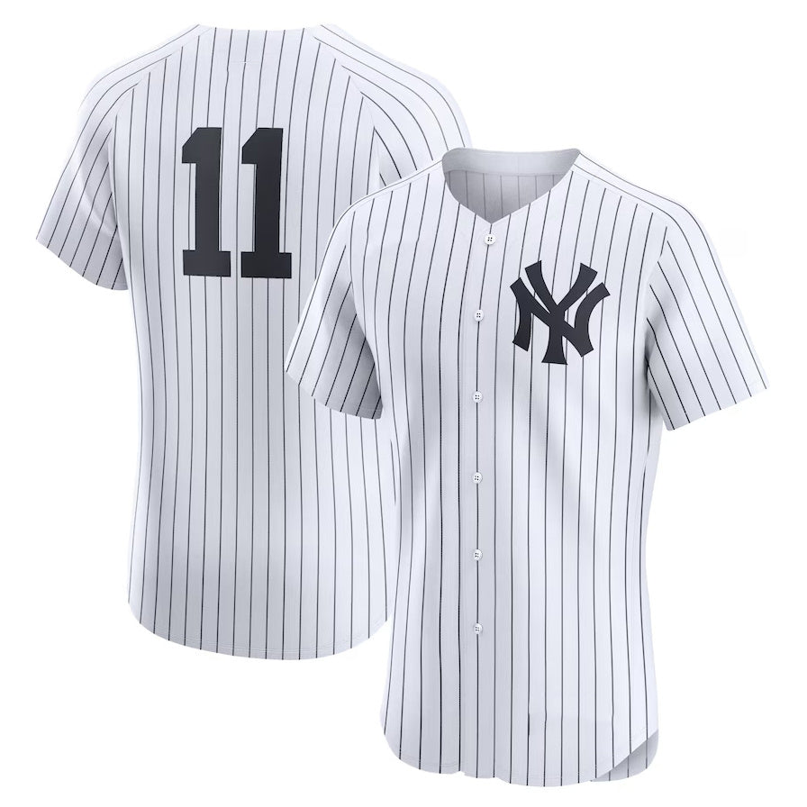 New York Yankees #11 Anthony Volpe Home Elite Jersey - White Stitched Baseball Jersey