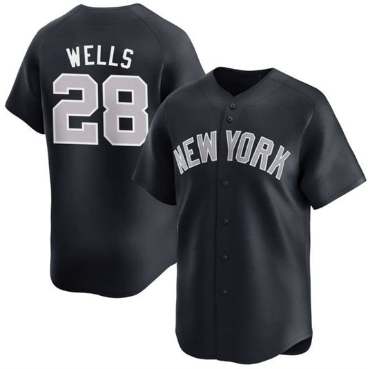 New York Yankees #28 Austin Wells Navy 2025 Alternate Limited Stitched Baseball Jersey