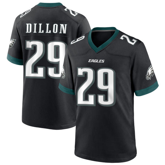 P.Eagles #29 AJ Dillon Player Black Alternate Game Football Jerseys