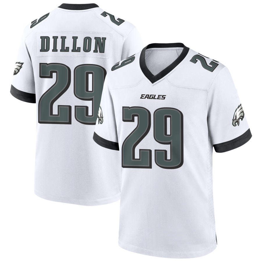 P.Eagles #29 AJ Dillon Player White Home Game Football Jerseys