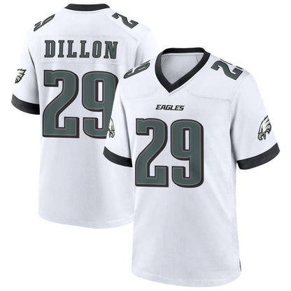 P.Eagles #29 AJ Dillon Player White Home Game Football Jerseys