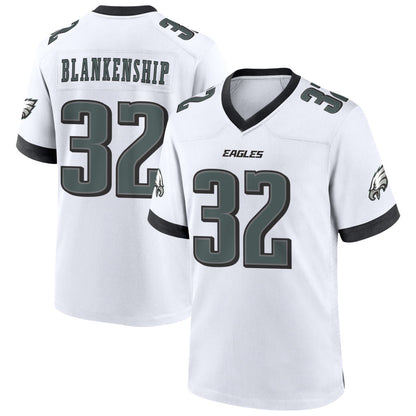 P.Eagles #32 Reed Blankenship Player White Home Game Football Jerseys