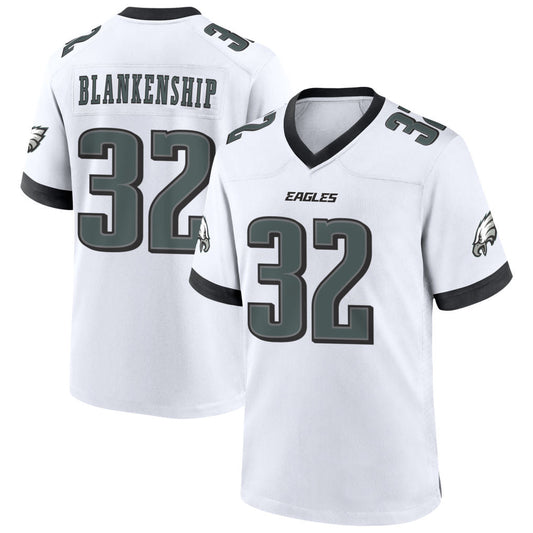 P.Eagles #32 Reed Blankenship Player White Home Game Football Jerseys
