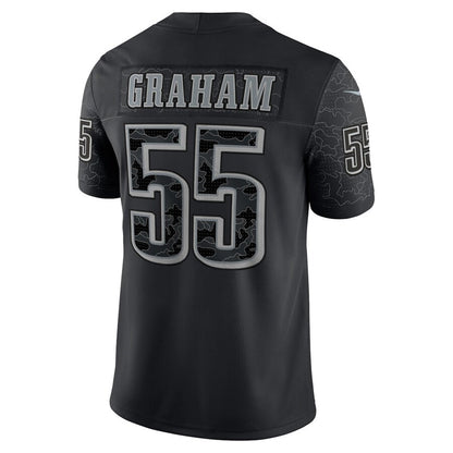 P.Eagles #55 Brandon Graham Player Black REFLECTIVE Limited Football Jerseys