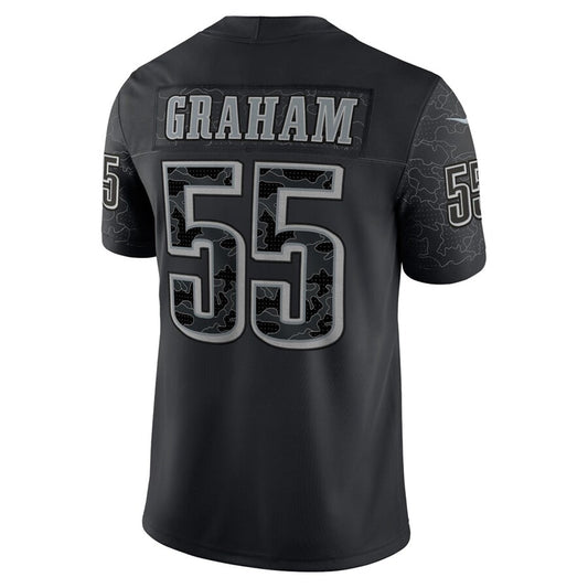 P.Eagles #55 Brandon Graham Player Black REFLECTIVE Limited Football Jerseys