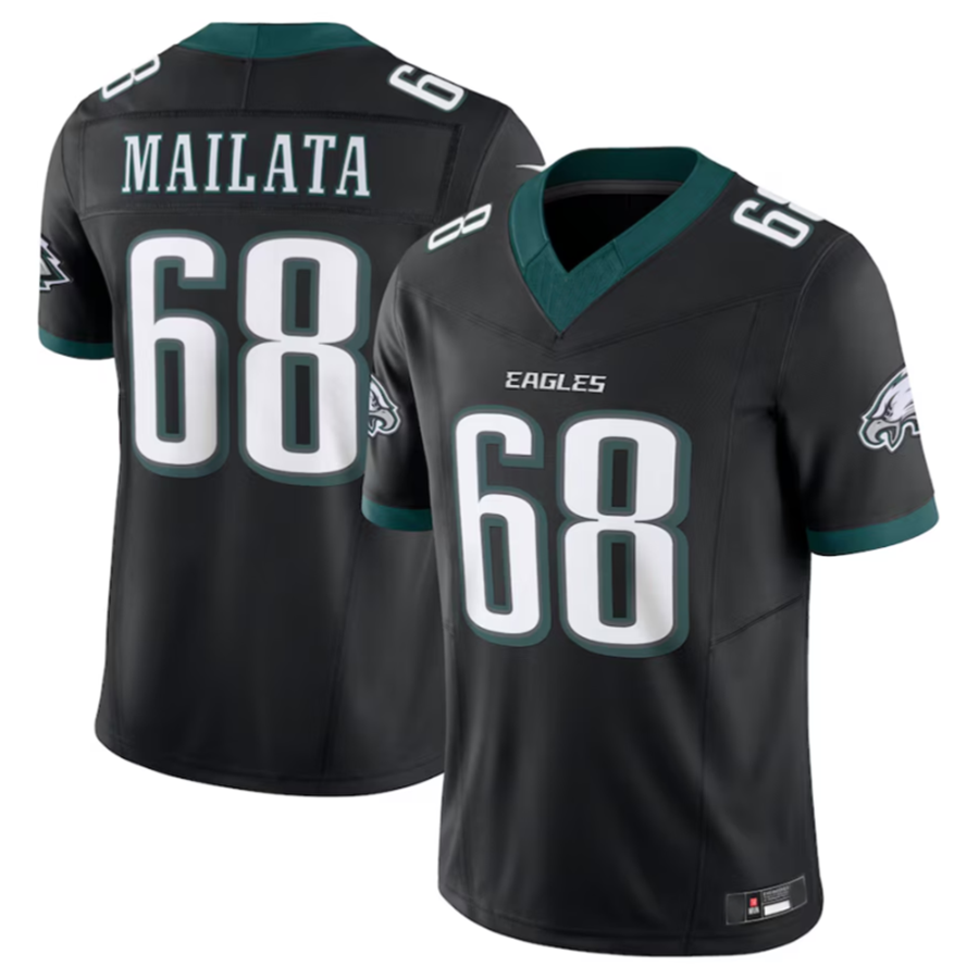 P.Eagles #68 Jordan Mailata Black Alternate Vapor F.U.S.E. Limited Jersey Stitched American Football Jerseys