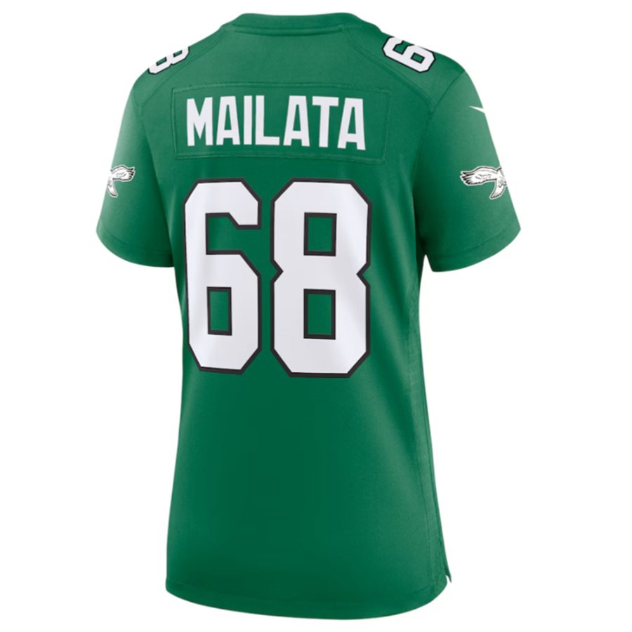 P.Eagles #68 Jordan Mailata Player Green Alternate Game Jersey Stitched American Football Jerseys