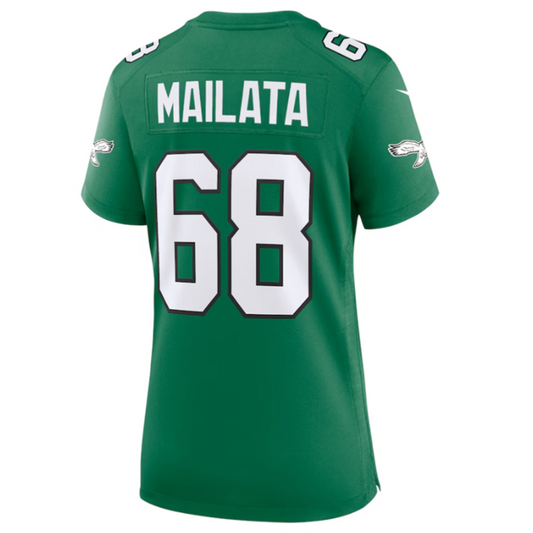 P.Eagles #68 Jordan Mailata Player Green Alternate Game Jersey Stitched American Football Jerseys