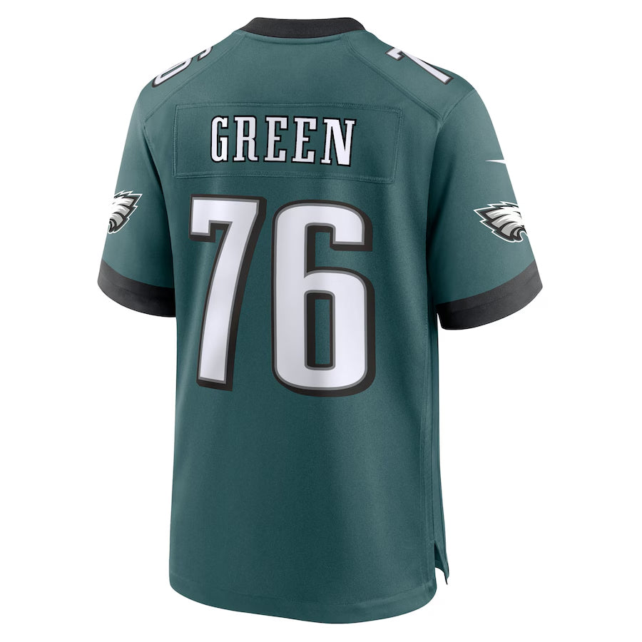 P.Eagles #76 Kenyon Green Player Green Home Game Football Jerseys