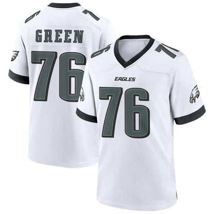 P.Eagles #76 Kenyon Green Player White Home Game Football Jerseys