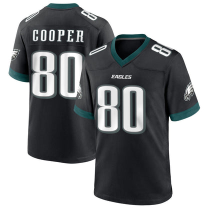 P.Eagles #80 Darius Cooper Player Black Game Football Jerseys