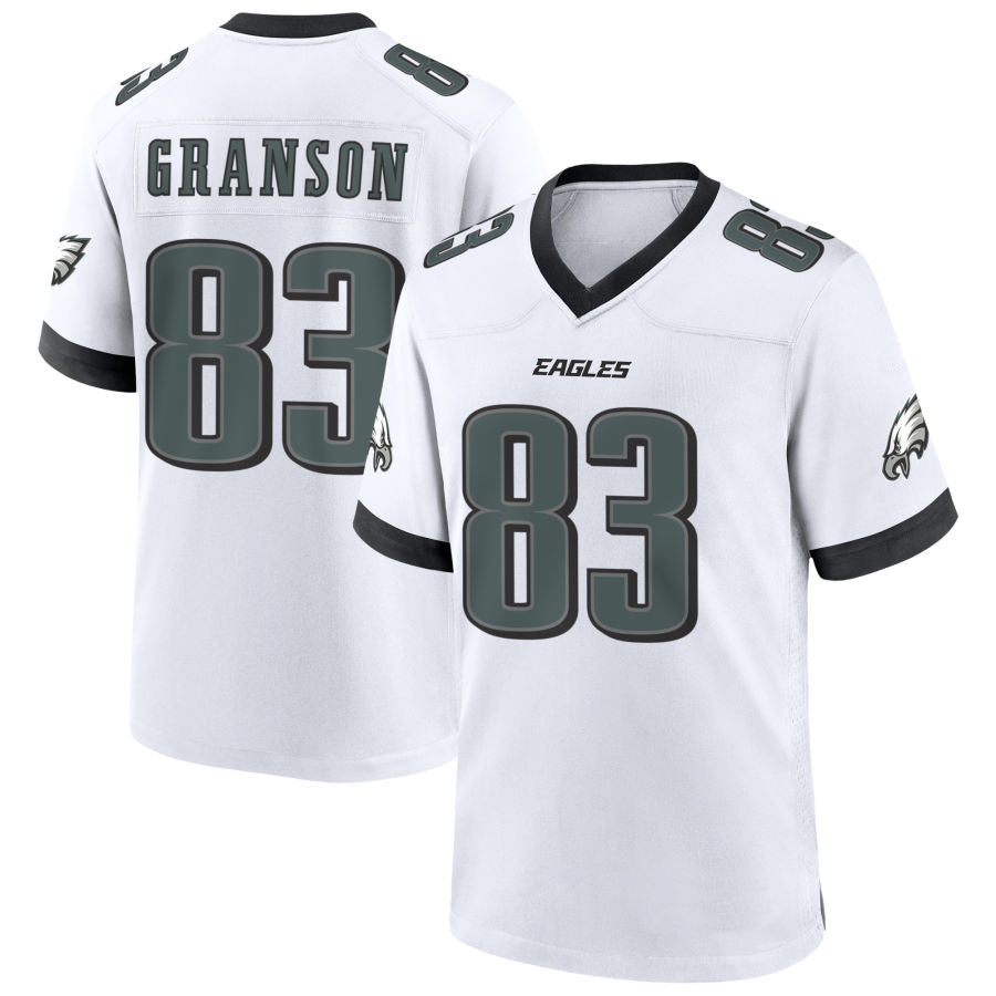 P.Eagles #83 Kylen Granson Player White Home Game Football Jerseys