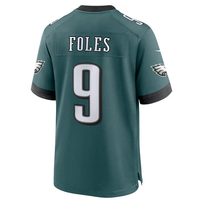 P.Eagles #9 Nick Foles Player Midnight Green Home Game Football Jerseys