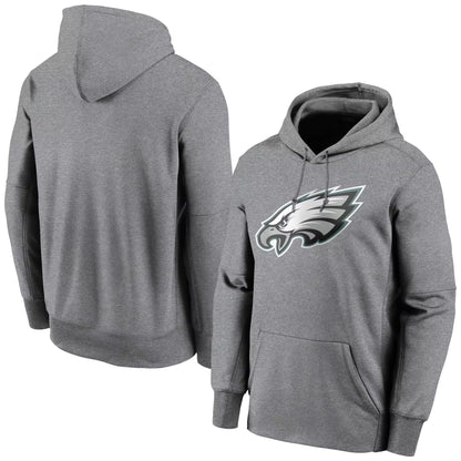 P.Eagles Blank Player Midnight Gray Pullover Hoodie Football Jerseys