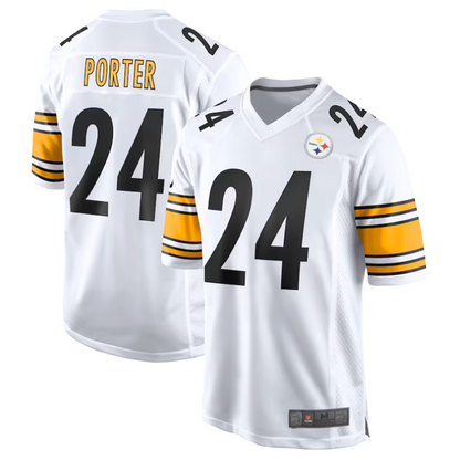 P.Steelers #24 Joey Porter Jr. Player White Game Football Jerseys
