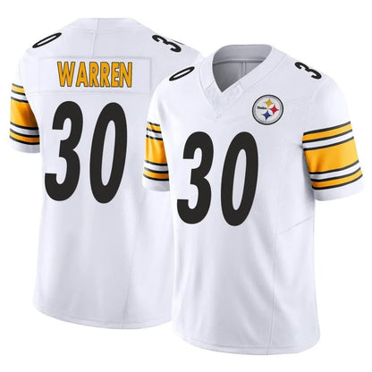 P.Steelers #30 Jaylen Warren Player White Vapor F.U.S.E. Limited Football Jerseys