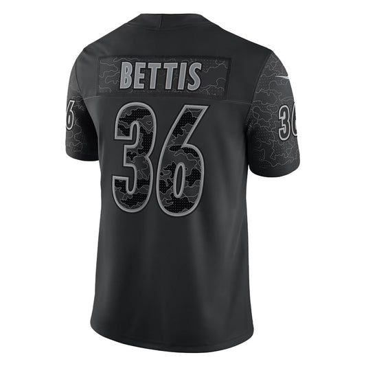 P.Steelers #36 Jerome Bettis Player Black RFLCTV Limited Football Jerseys