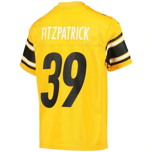#39 Minkah Fitzpatrick Player P.Steelers Gold Inverted Team Game Football Jerseys