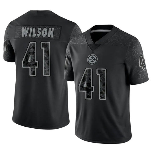 P.Steelers #41 Payton Wilson Player Black RFLCTV Limited Football Jerseys
