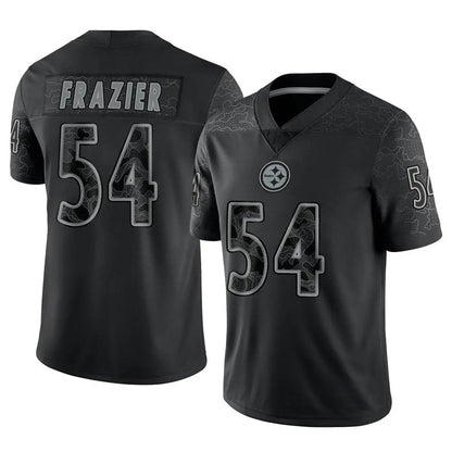 P.Steelers #54 Zach Frazier Player Black RFLCTV Limited Football Jerseys